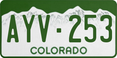 CO license plate AYV253