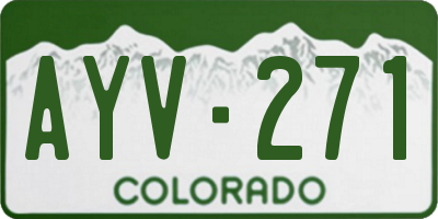 CO license plate AYV271