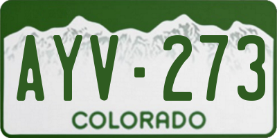 CO license plate AYV273