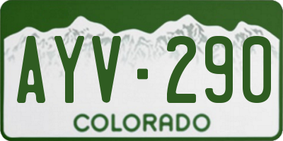CO license plate AYV290