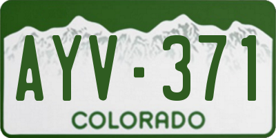 CO license plate AYV371