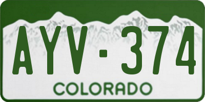 CO license plate AYV374