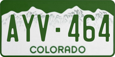 CO license plate AYV464