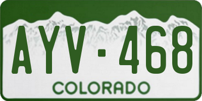 CO license plate AYV468