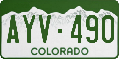 CO license plate AYV490