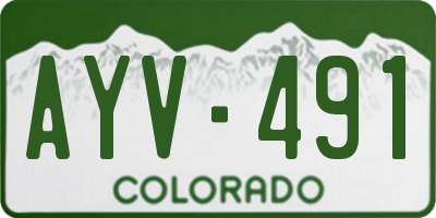 CO license plate AYV491