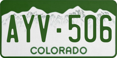 CO license plate AYV506