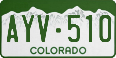 CO license plate AYV510