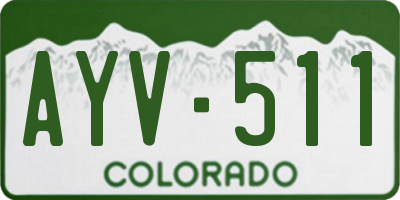 CO license plate AYV511