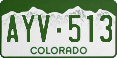 CO license plate AYV513