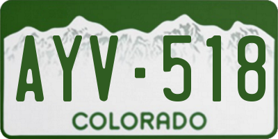 CO license plate AYV518