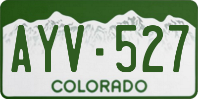 CO license plate AYV527