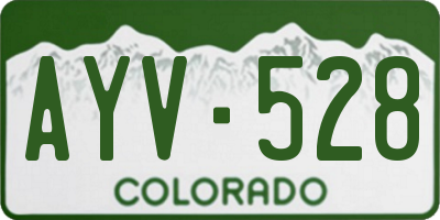 CO license plate AYV528