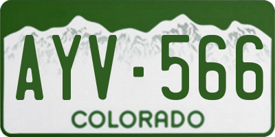 CO license plate AYV566