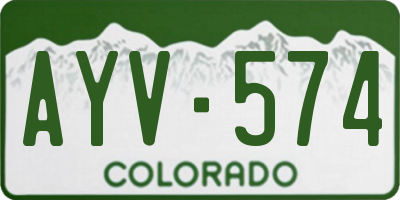 CO license plate AYV574