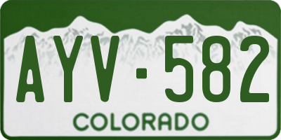 CO license plate AYV582