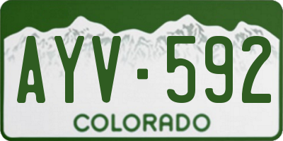 CO license plate AYV592