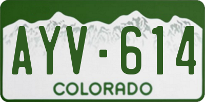 CO license plate AYV614