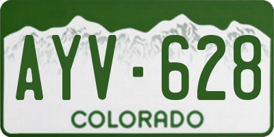 CO license plate AYV628