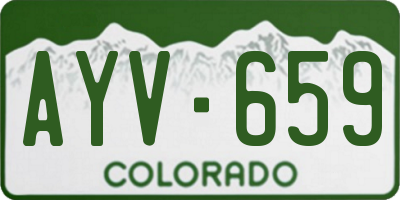 CO license plate AYV659