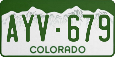 CO license plate AYV679