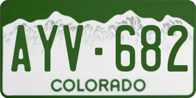 CO license plate AYV682