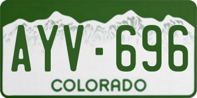 CO license plate AYV696
