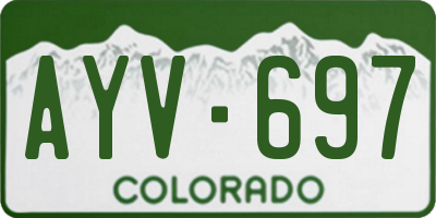 CO license plate AYV697