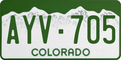 CO license plate AYV705