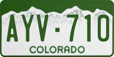 CO license plate AYV710