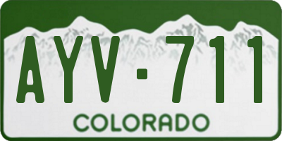 CO license plate AYV711