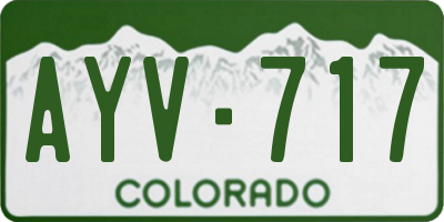 CO license plate AYV717