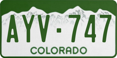CO license plate AYV747