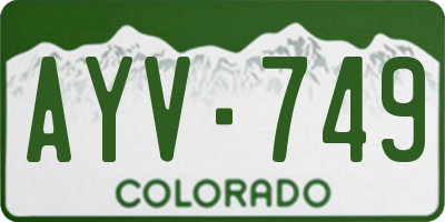 CO license plate AYV749