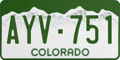 CO license plate AYV751