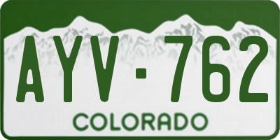 CO license plate AYV762