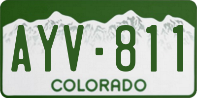 CO license plate AYV811