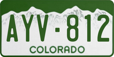 CO license plate AYV812