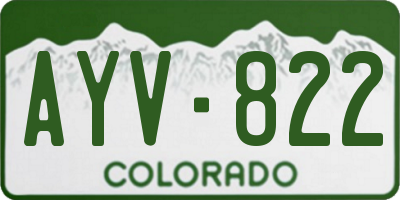 CO license plate AYV822