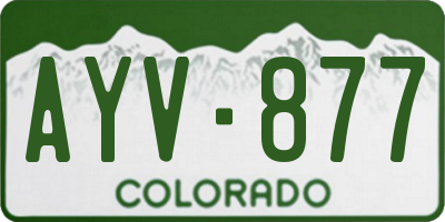 CO license plate AYV877