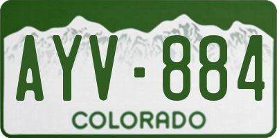 CO license plate AYV884