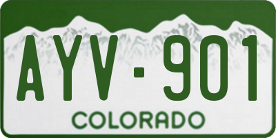 CO license plate AYV901