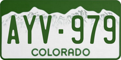 CO license plate AYV979