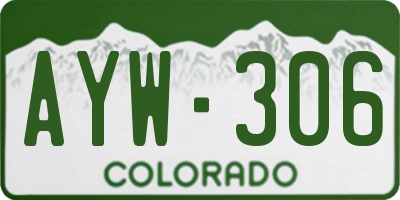 CO license plate AYW306