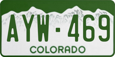 CO license plate AYW469