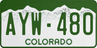 CO license plate AYW480