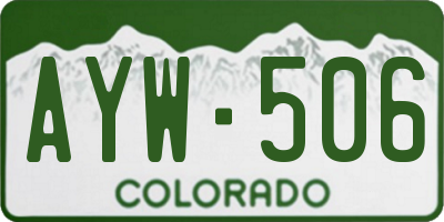 CO license plate AYW506