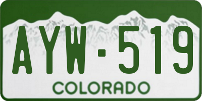 CO license plate AYW519