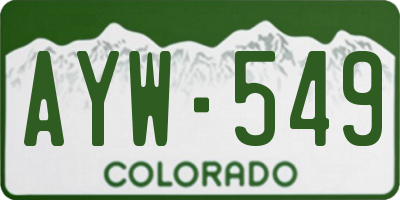 CO license plate AYW549