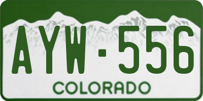 CO license plate AYW556